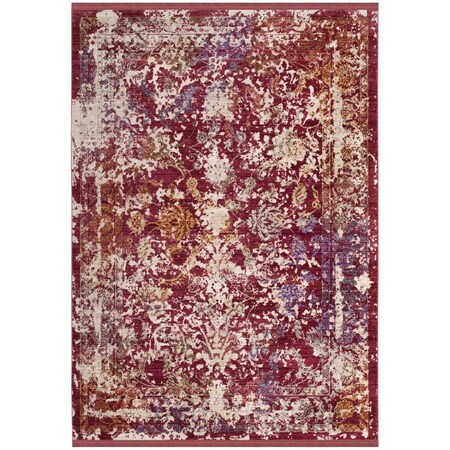Safavieh Sutton Power Loomed Rectangle Area Rug, Fuchsia and Ivory - 5 x 7 ft. SUT403D-5